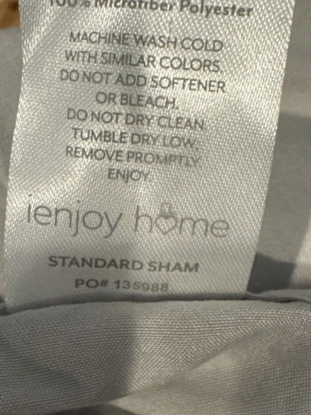 ienjoy home Grey Quilted Sham 20” X 26”